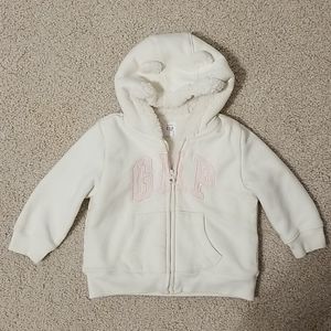 Baby Gap zip up sweater Girl 12-18M
